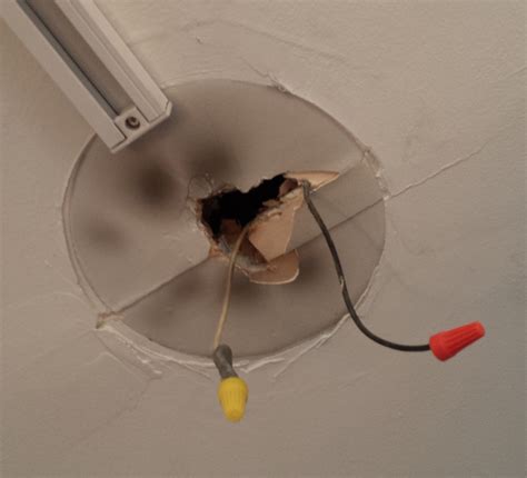 replacing a ceiling electrical box